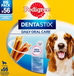 Pedigree Dentastix Daily medium 56-pak| Hundefoder, Kattemad Og Godbidder