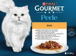 Gourmet Perle vådfoder - DUO 8 x 85 g| Hundefoder, Kattemad Og Godbidder