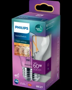 PHILIPS LED filamentpære Scene Switch 7,5W E27| Led-Pærer
