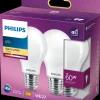 PHILIPS LED-pære 7W E27 A60 2-pak| Led-Pærer