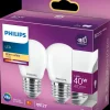 PHILIPS LED-pære 4,3W E27 P45 2-pak| Led-Pærer
