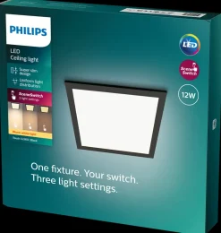 PHILIPS Loftlampe panel Scene 30x30cm 12W - sort| Loftslamper Og -Pendler