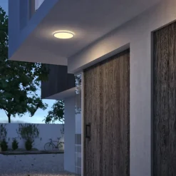 PHILIPS Loftlampe SceneSw. slim Ø25cm 15W IP54 hvid| Udendørs Væglamper