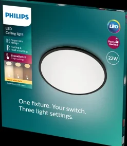 PHILIPS Plafond SceneSwitch slim Ø43cm 22W - sort| Loftslamper Og -Pendler