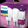 PHILIPS Pære 5W E27 A60 2-pak| Led-Pærer