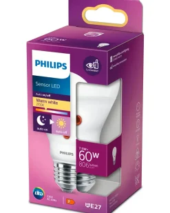 PHILIPS Sensorpære 7,5W E27| Led-Pærer