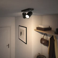 PHILIPS Spotlampe Kosipo GU10 2 spot - sort| Loftslamper Og -Pendler