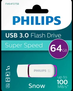PHILIPS USB-flash drive 64GB Snow edition 3.0| Hukommelseskort