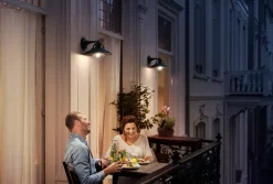 PHILIPS Væglampe Cormorant E27 - sort| Udendørs Væglamper