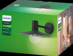 PHILIPS Væglampe Skua E27 - sort| Udendørs Væglamper