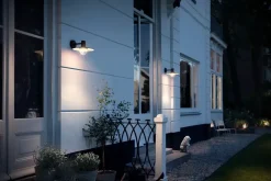 PHILIPS Væglampe Skua E27 - sort| Udendørs Væglamper