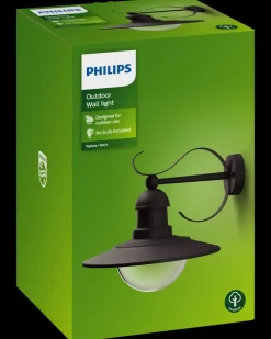 PHILIPS Væglampe Topiary E27 - sort| Udendørs Væglamper