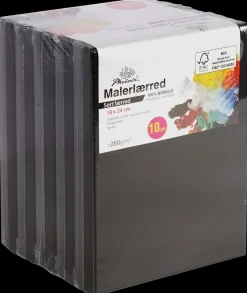 Phoenix Malerlærred 18 x 24 cm 10 stk. - sort| Malerlærreder