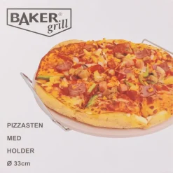 BAKERgrill Pizzabagesten med holder Ø33 cm| Reserve- Og Løsdele|Grilltilbehør