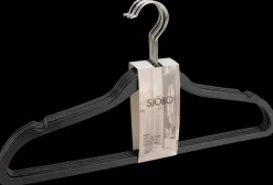 SJÖBO Plastbøjler sort 5-pak| Garderobe Og Opbevaring
