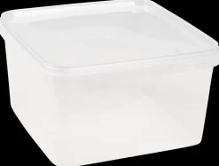 Plastbøtte med låg 3 l Firkantet| Øvrige Køkkenartikler