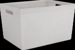 Plastikkurv large - grå| Opbevaringsbokse Og -Kasser