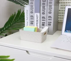 Plastikkurv mini - lysegrå| Opbevaringsbokse Og -Kasser