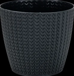 Plastpotte Ø15,7 cm - antracit grå| Potter, Krukker Og Plantemøbler