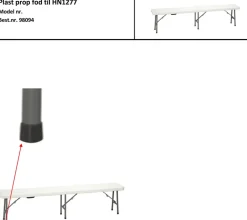 Plastprop til fod til foldebænk| Tilbehør Og Reservedele