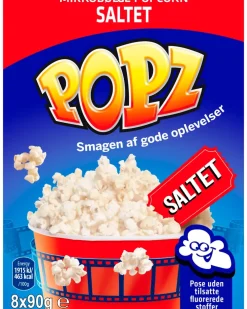 POPZ Popcorn 8 poser - assorterede varianter| Chips Og Snacks