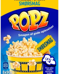POPZ Popcorn 8 poser - assorterede varianter| Chips Og Snacks
