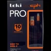 Leki Denmark PRO USB til USB-C Kabel - 1 meter sort| Mobiltilbehør
