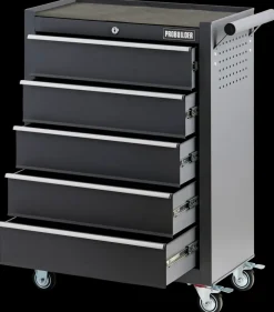 ProBuilder Værktøjsvogn - 5 skuffer| Værktøjskasser|Værkstedsinventar