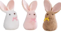 Påskehare H. 8 cm 3-pak| Dekoration