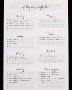 Organize Rengøringsskema A4| Kontorartikler