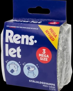 Rens-Let Ståluld Mega 3-pak| Rengøringsartikler