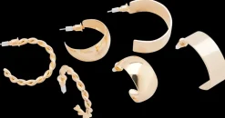 Øreringe hoop 3 par - guld| Smykker & Hårpynt