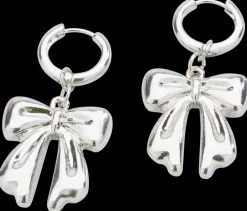 Øreringe hoop med sløjfe - sølv| Smykker & Hårpynt