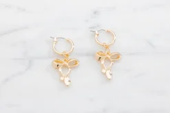 Øreringe hoop og sløjfe - guld| Smykker & Hårpynt