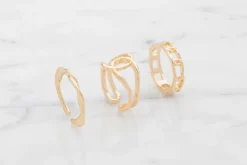 Ring 3 stk. - guld| Smykker & Hårpynt