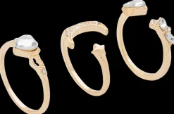 Ring måne og stjerner 3 stk. - guld| Smykker & Hårpynt