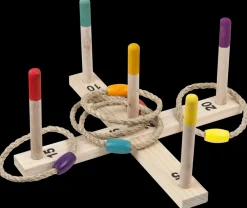 Ringspil i træ inkl. 5 ringe| Havespil