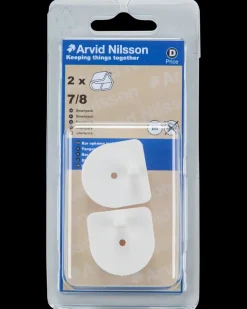 Arvid Nilsson Rørophæng i hvid plast 7/8 2-pak| Kroge Og Ophæng