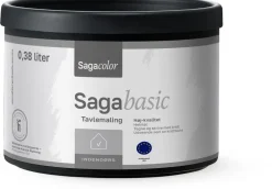 SagaBasic Tavlemaling Sort - 0,38 liter| Maling Indendørs