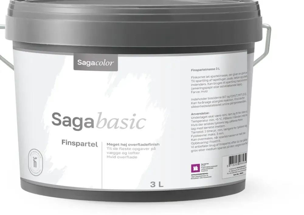 SagaColor Finspartel - 3000 ml| Spartelmasse Og Reparation