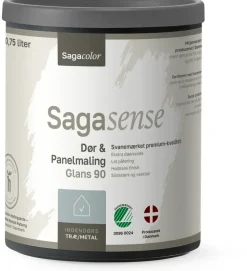 SagaSense Dør & Panel 90 - Sort 0,75 liter| Maling Indendørs