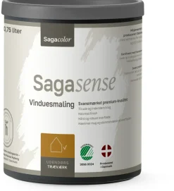 SagaSense Vinduesmaling 0,75 liter - Hvid| Træ- Og Metalmaling