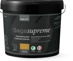 SagaSupreme Heldækkende Træbeskyttelse - Antracit 5 liter| Træbeskyttelse Og -Olie