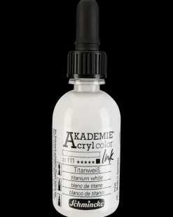 Schmincke Akryl Ink 50 ml - titaniumhvid| Akrylmaling