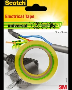 3M Scotch® Isoleringstape 10 meter x 15 mm - Grøn/Gul| Tape