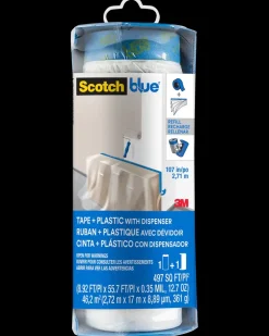 Scotch Blue™ Afdækningsplast Dispenser med tape - 2,72 x 17 meter| Afdækning
