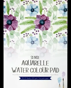 Sense Akvarelblok A4 200 g| Øvrige Hobbyartikler