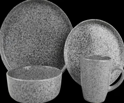 SJÖBO Servicesæt 16 dele - granit| Service Og Bestik