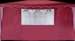 Sidevæg 4m med vindue - Rød| Pavilloner, Partytelte Og Tilbehør
