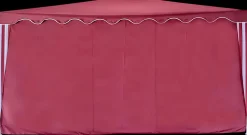 Sidevæg 4m uden vindue - Rød| Pavilloner, Partytelte Og Tilbehør